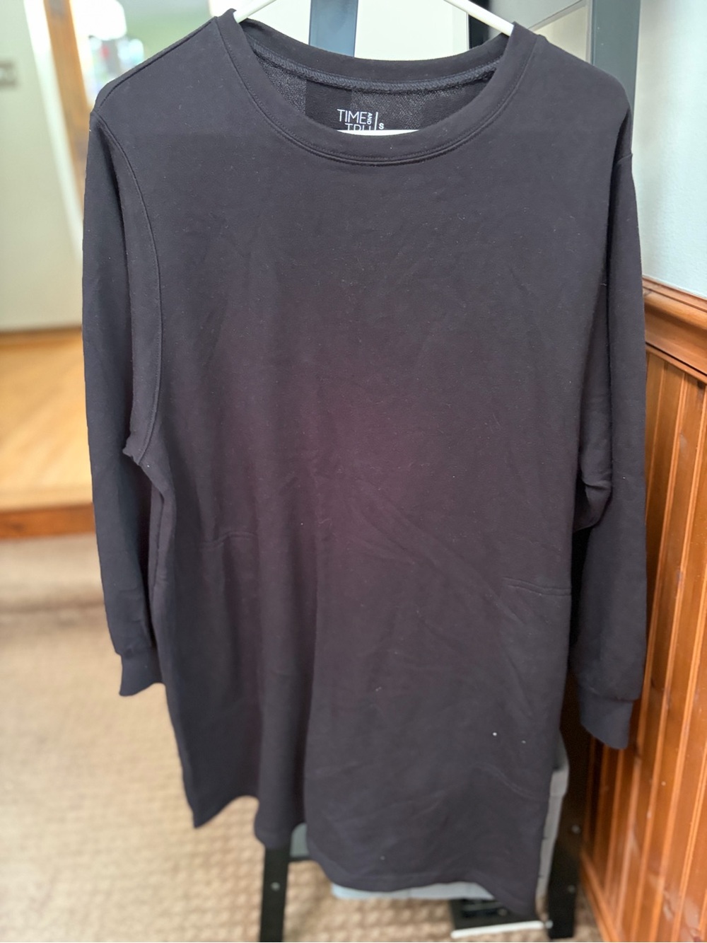 Time and Tru Black Long Sleeve Sweater Dress